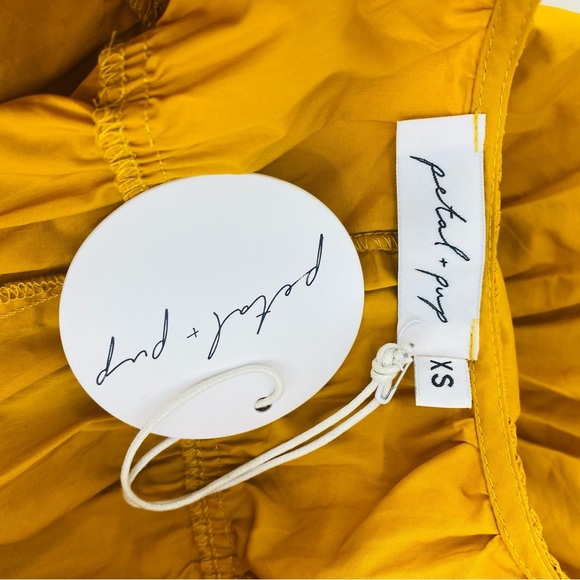 Petal & Pup NEW Dani Long Sleeve Cotton Maxi Dress in Mustard Yellow Size XS - Picture 12 of 12